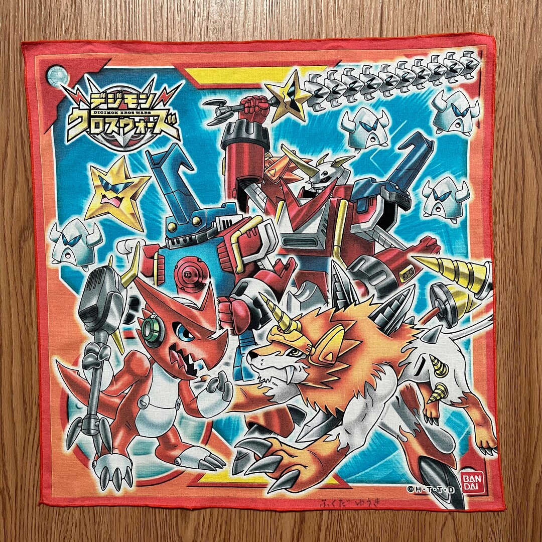 Vintage90s Digimon Xros Wars Handkerchief - Etsy Australia