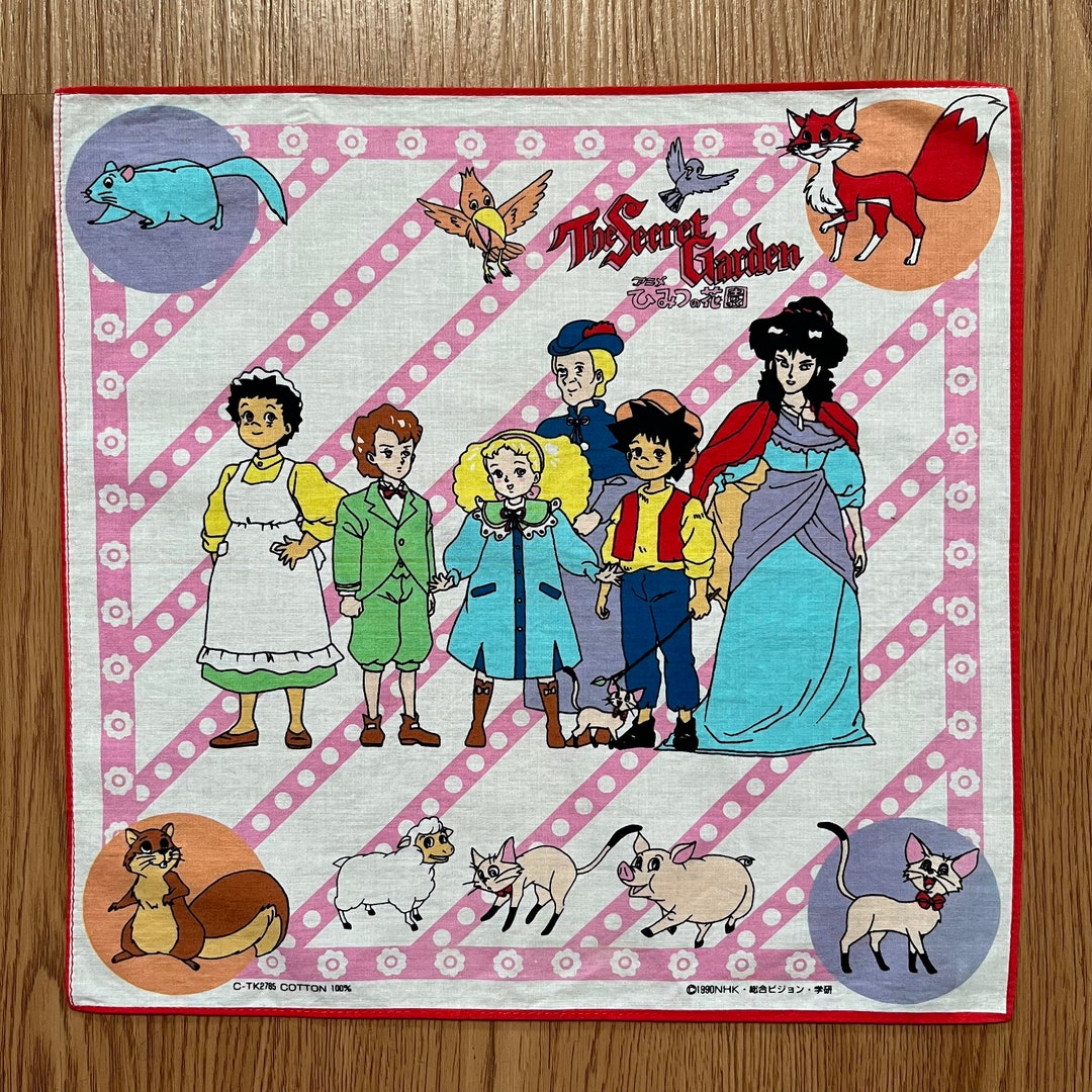 90年代ヴィンテージ「秘密の花園」漫画/アニメハンカチ - Etsy 日本