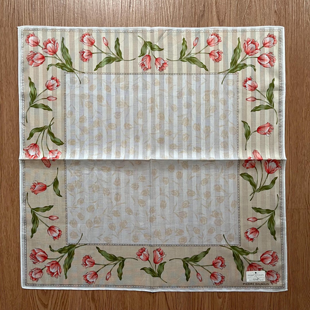 Vintage Pierre Balmain Handkerchief - Etsy