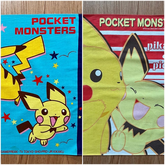 ヴィンテージ90年代ポケモンピカチュウハンカチ - Etsy 日本