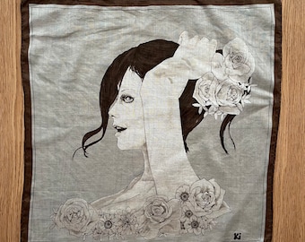 Vintage Girl / Artist Ki / Fashion Handkerchief