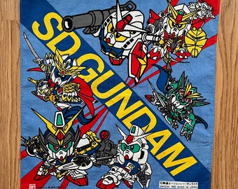 Vintage1992s SD Gundam Comand series Handkerchief