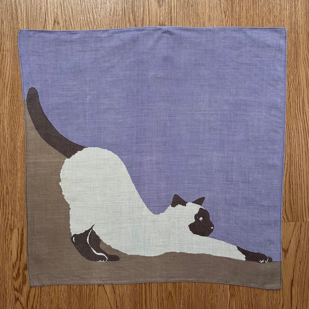 Vintage90s Cat Handkerchief - Etsy