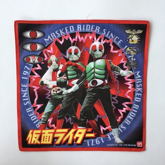 ヴィンテージ90年代仮面ライダー/仮面ライダーV1 V2 V3ハンカチ