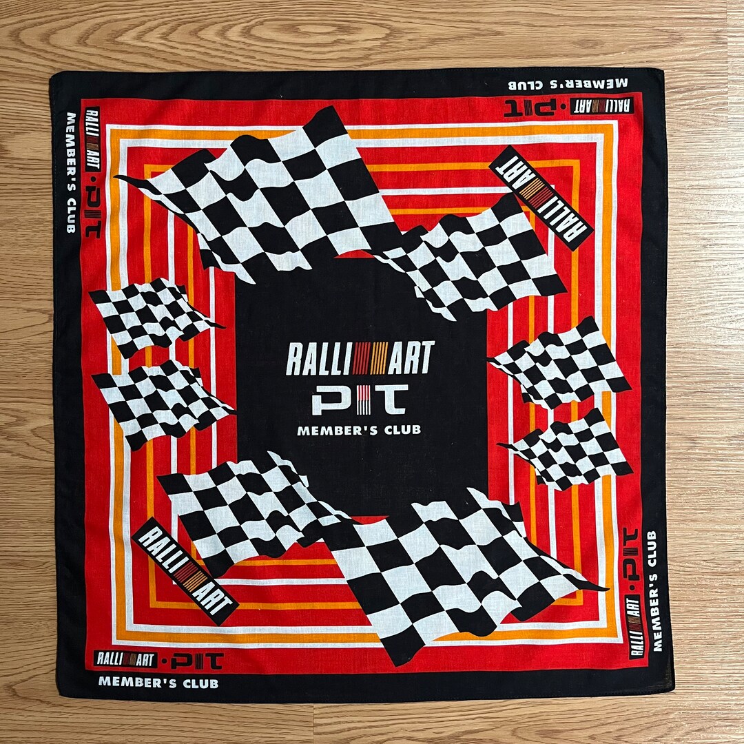 Vintage Ralliart Mitsubishi Motor Sport Handkerchief Etsy
