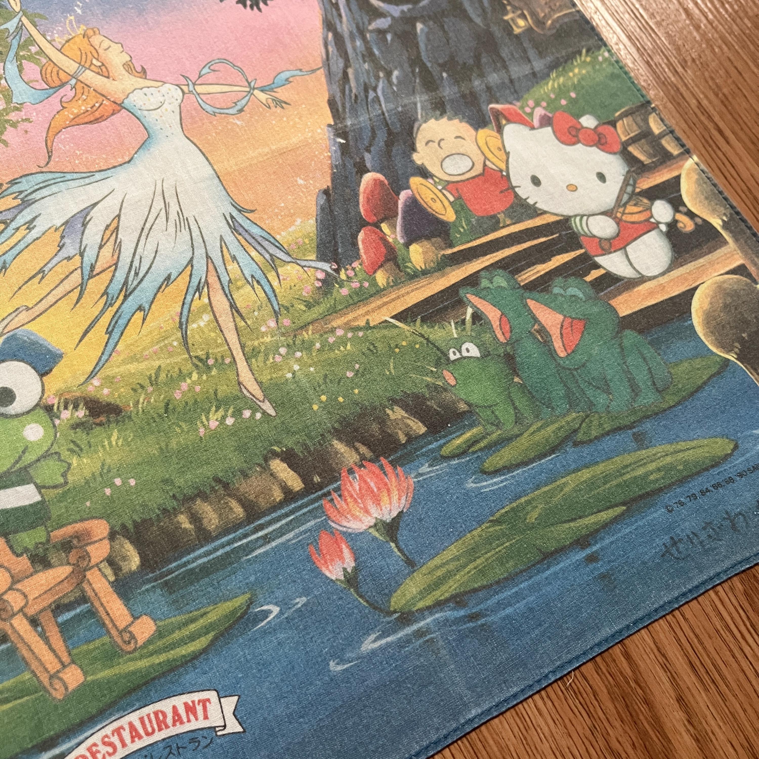 サンリオピューロランド スカーフ ハローキティ けろけろけろっぴ 1988 レア Vintage90s Sanrio Puroland / Kitty /keroro Handkerchief - Etsy