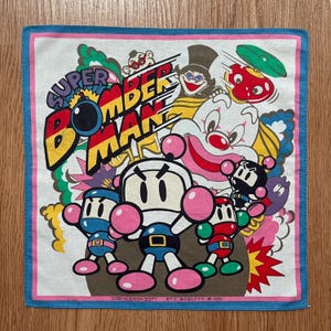 Vintage1993s Bomberman Cartoon / Anime Handkerchief