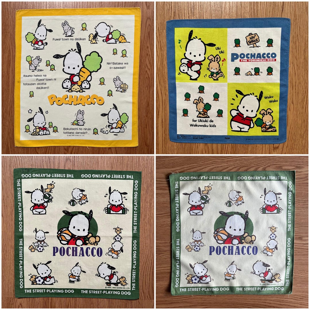 ヴィンテージ90年代 ポチャッコ / サンリオ ハンカチ - Etsy 日本