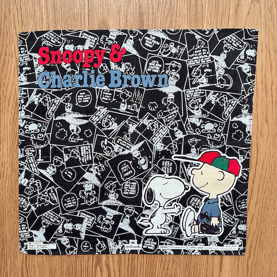 Vintage90s Snoopy and Friends Handkerchief - Etsy