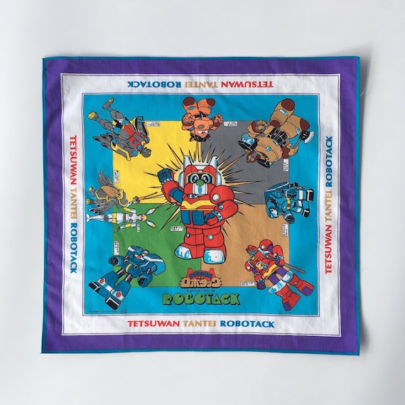 ロイ太郎です。 Vintage90s Tetsuwan Tantei Robotack / Metal Hero Handkerchief - Etsy