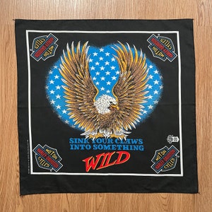 Vintage90s Harley davidson Motor cycles Handkerchief