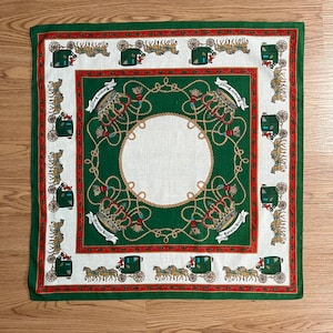 Vintage90s Chrismas Handkerchief