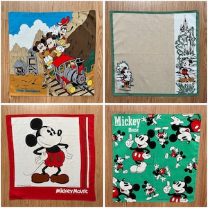 Vintage90s Mickey Mouse and friend Handkerchief