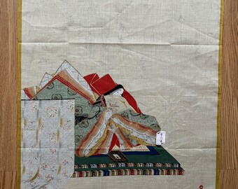 Vintage Japanese kimono / Art Handkerchief