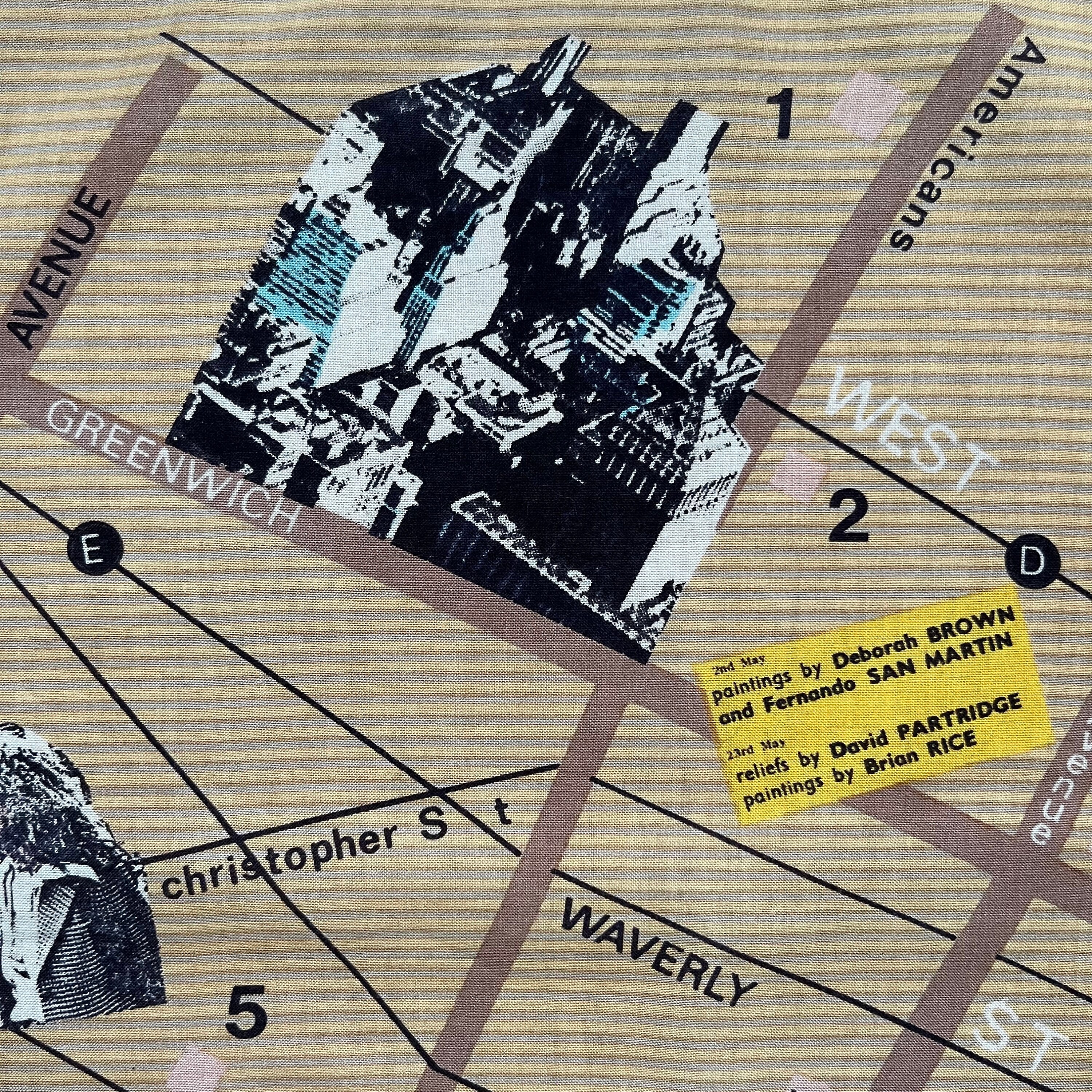 Vintage Mini Map New York Paintings by Deborah BROWN Handkerchief - Etsy