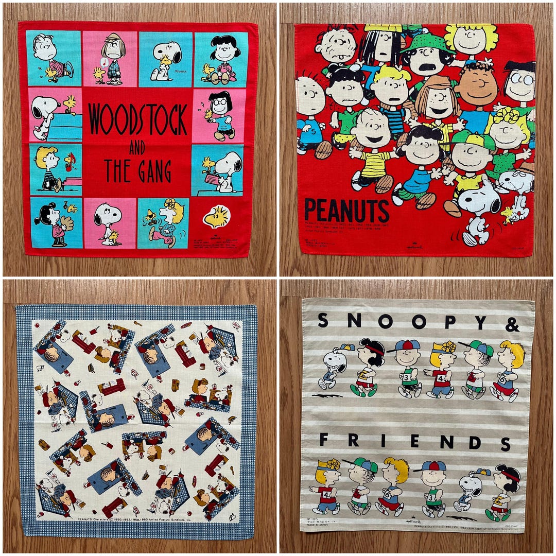 PEANUTS　スヌーピー　ハンカチ　まとめ売り　レトロ 90年代ヴィンテージのスヌーピーと仲間たちのハンカチ - Etsy 日本