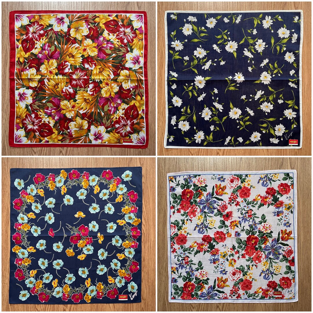 Vintage Kenzo Handkerchief New With Sticker - Etsy