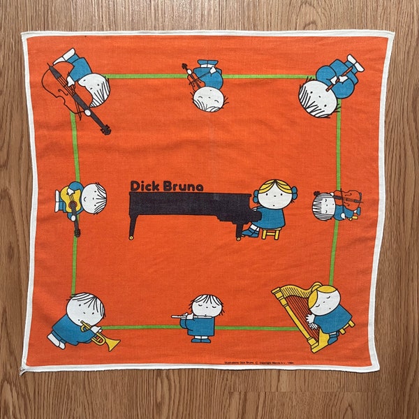 Vintage1984s Dick Bruna / Miffy rabbit Handkerchief