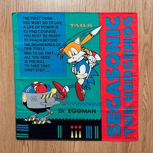 Vintage90s Sonic The Hedgehog Tails / Sega Handkerchief