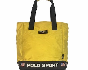 Sac cabas Polo Sport Ralph Lauren jaune vintage