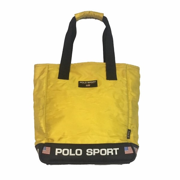 Sac cabas Polo Sport Ralph Lauren jaune vintage