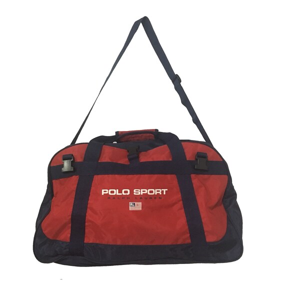 red polo duffle bag