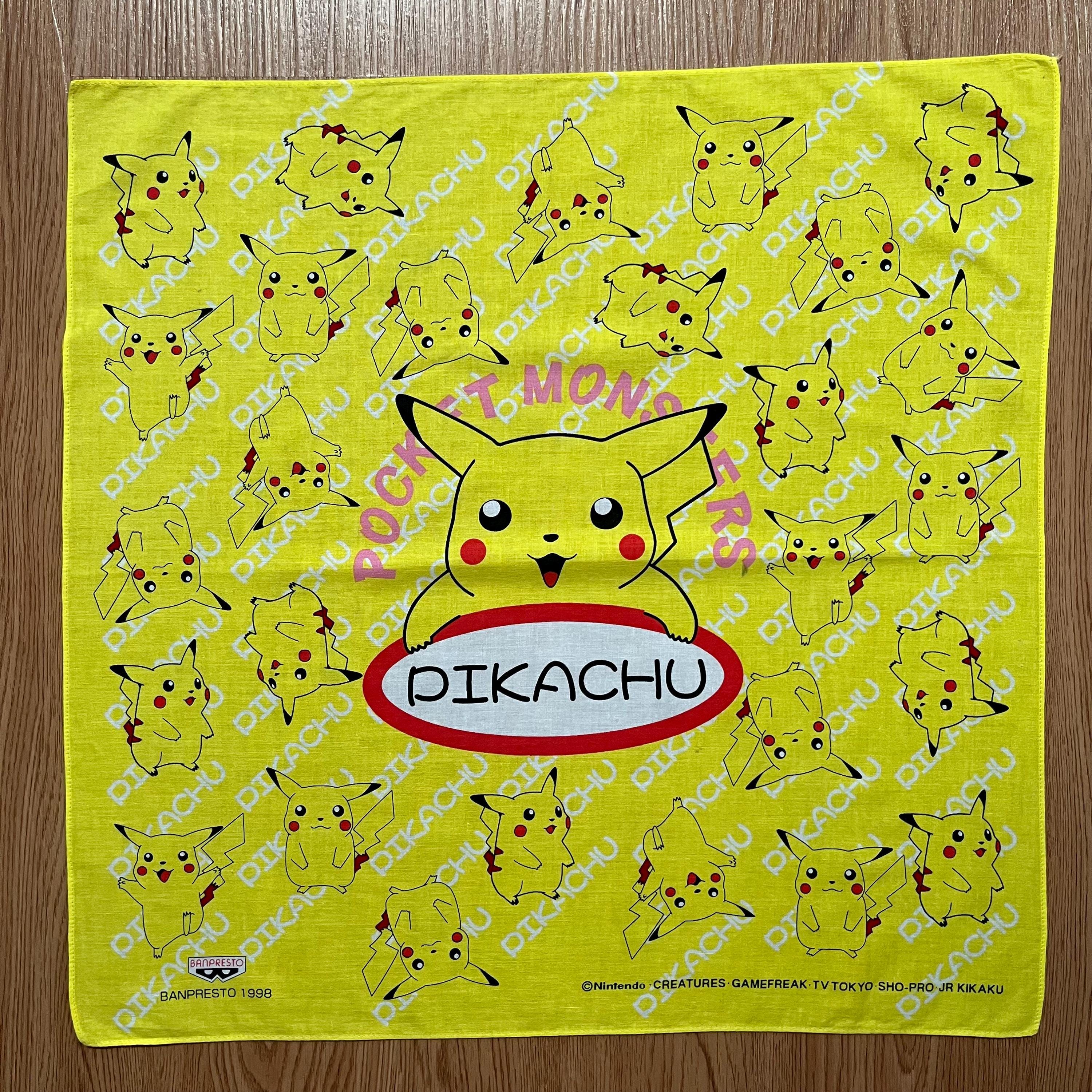ヴィンテージ1998年製 ポケモン ピカチュウ ハンカチ - Etsy 日本