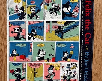 Vintage Felix the Cat Handkerchief - Etsy