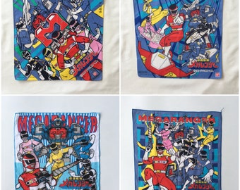 ヴィンテージ90年代メガレンジャー/スーパー戦隊ハンカチ - Etsy 日本