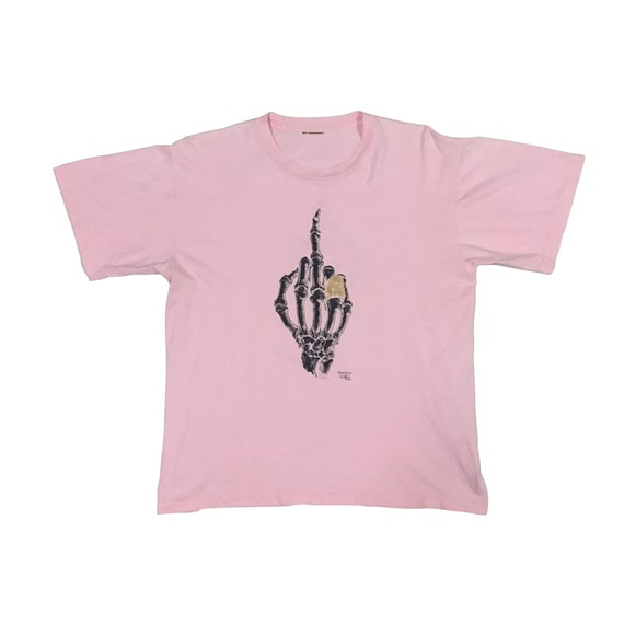 Vintage90s Fashion Victim Middlefinger T-shirt .