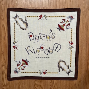 Vintage90s dayan&#39;s kingdom / Cat Handkerchief