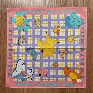 ヴィンテージ1998年製 ポケモン ピカチュウ ハンカチ - Etsy 日本