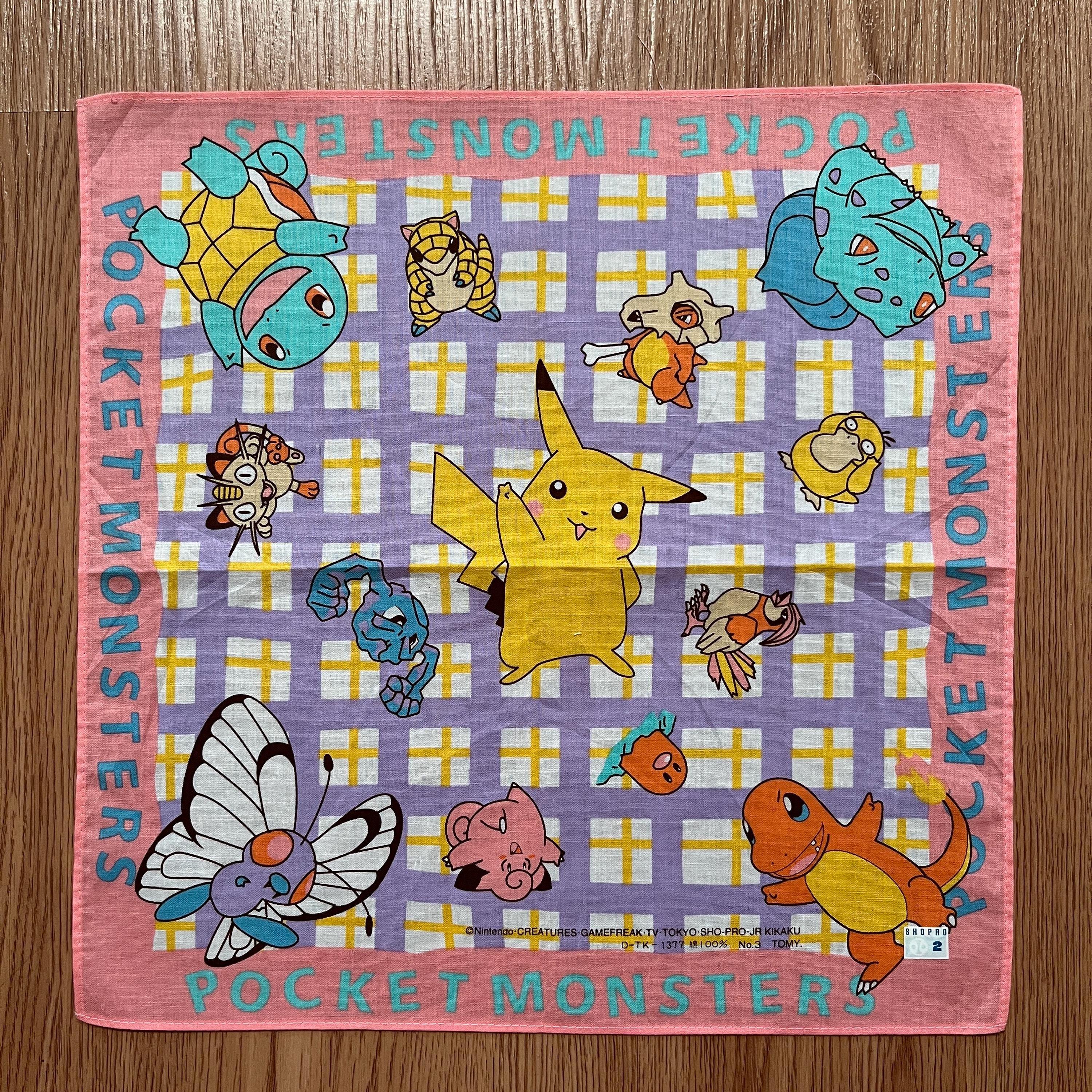 ヴィンテージポケモンハンカチ - Etsy 日本