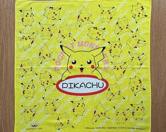 ヴィンテージ1998年製 ポケモン ピカチュウ ハンカチ - Etsy 日本