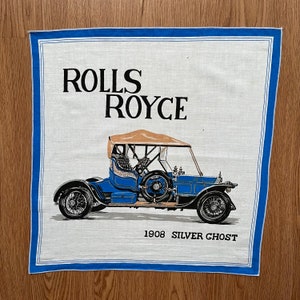 Vintage Rolls royce 1908 Silver Ghost Handkerchief