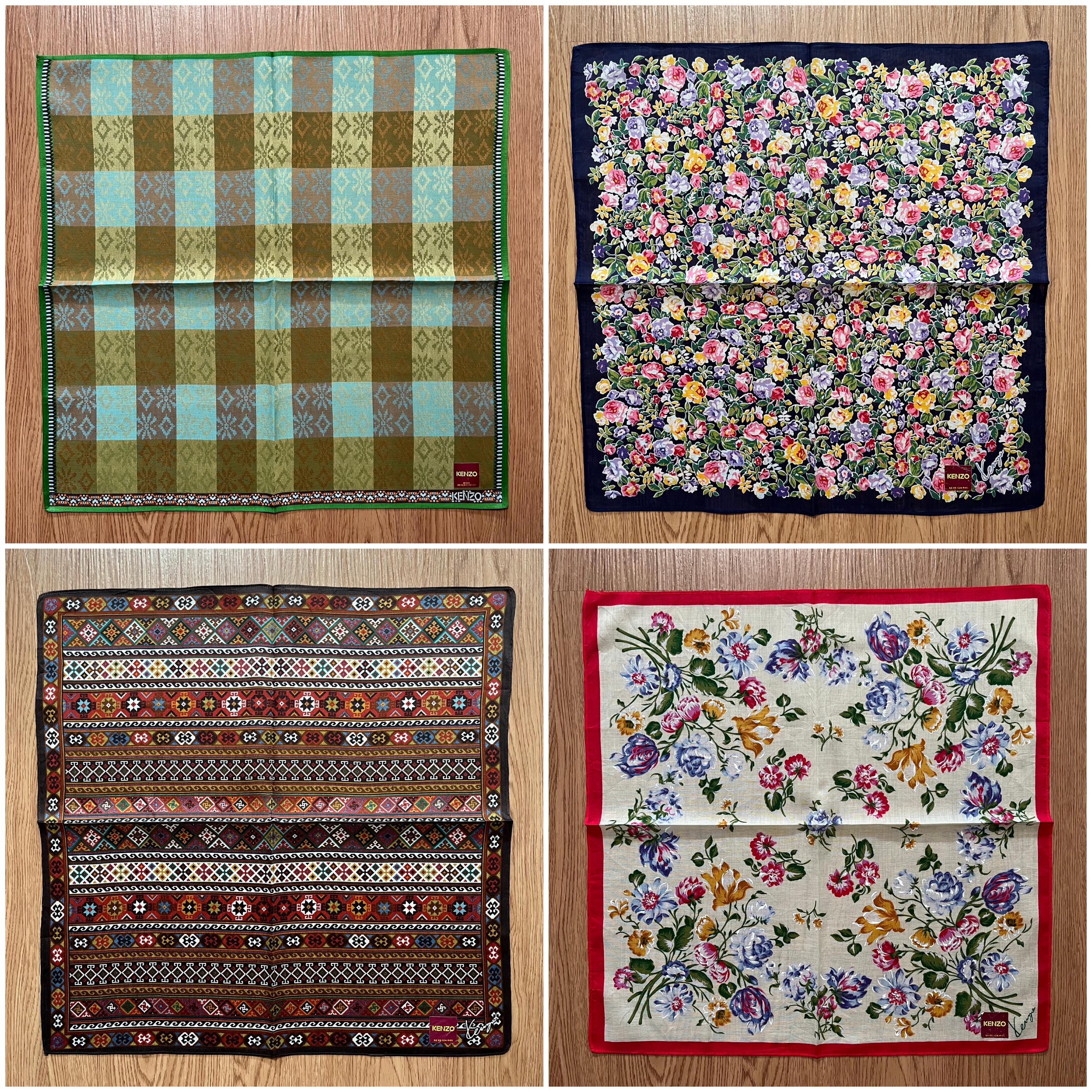 Vintage Kenzo Handkerchief New With Sticker - Etsy