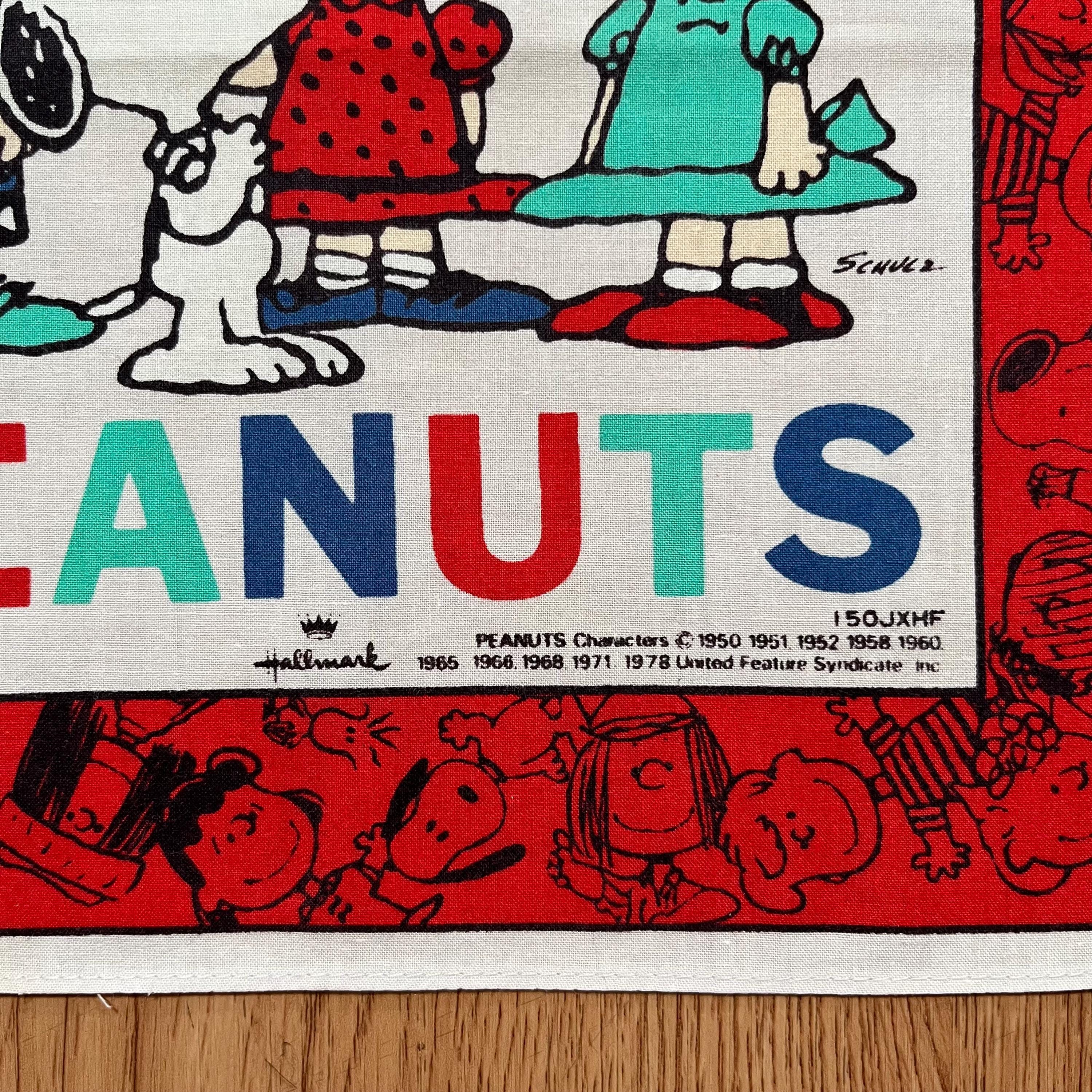 ヴィンテージ90年代スヌーピーと仲間のハンカチ - Etsy 日本