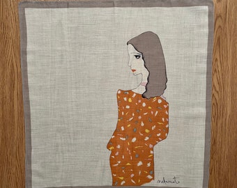 Vintage Girl / Art / Fashion Handkerchief