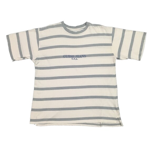 guess denim striped shirt