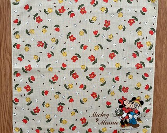 ヴィンテージのミッキーマウスとミニーマウスのハンカチ - Etsy 日本