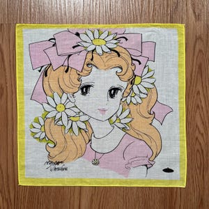 Pañuelo vintage de chica de dibujos animados/anime