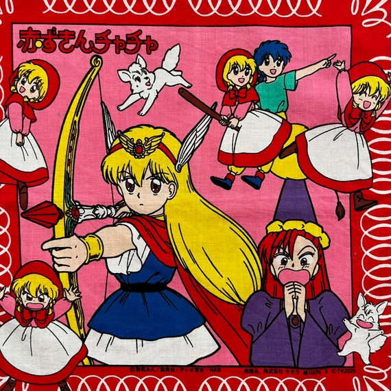 90年代ヴィンテージの赤ずきんチャチャの漫画/アニメハンカチ - Etsy 日本