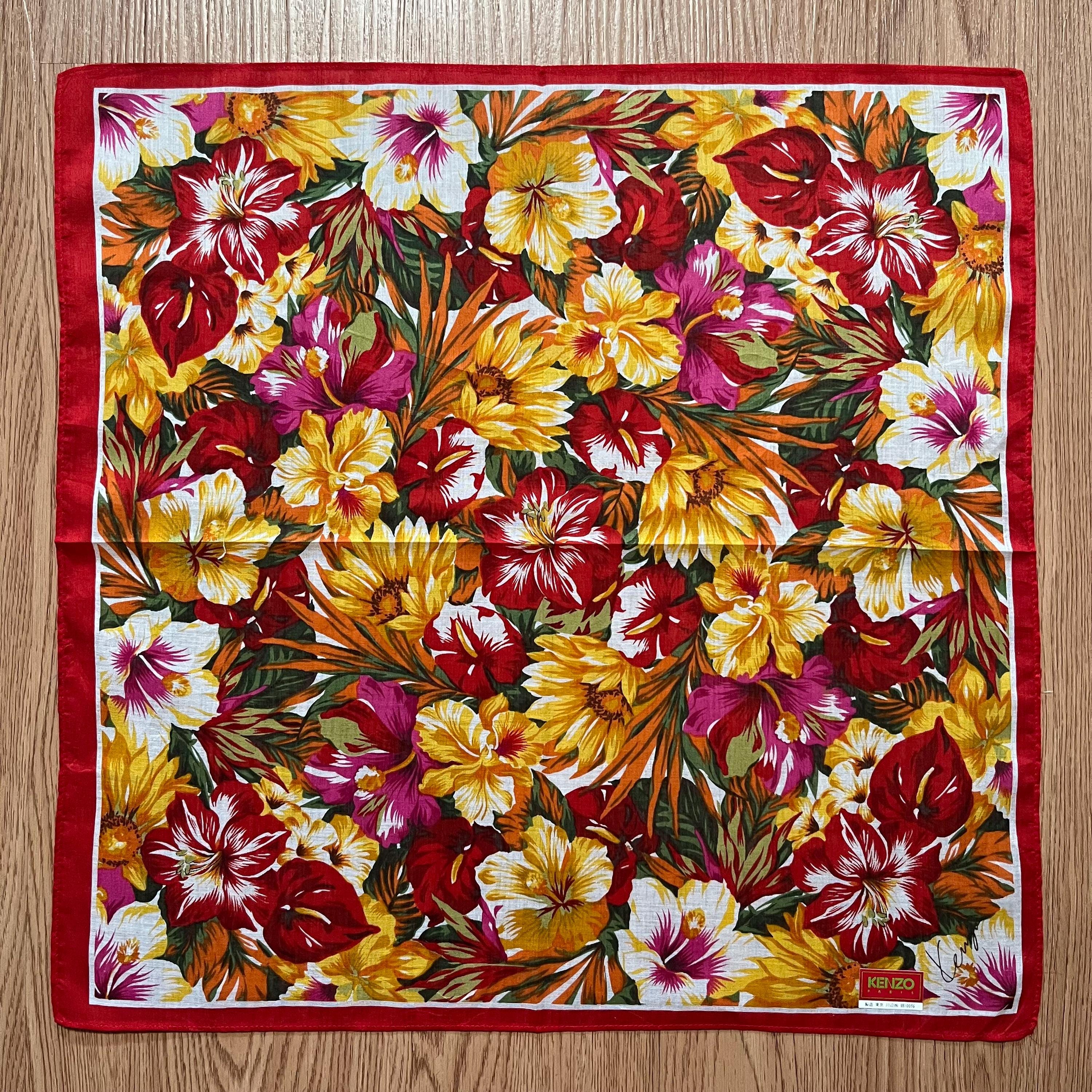 Vintage Kenzo Handkerchief New With Sticker - Etsy