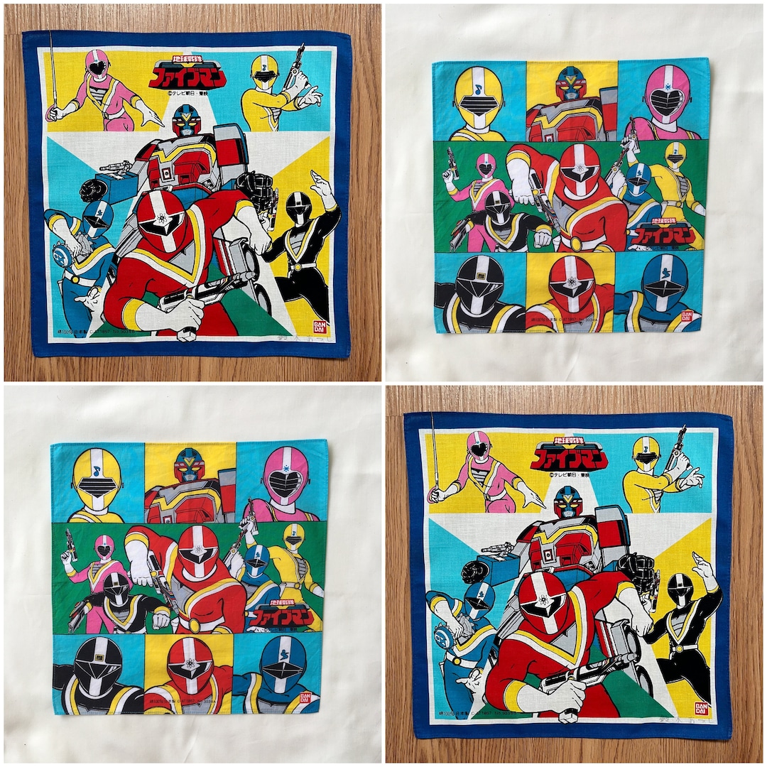 Vintage90s 地球戦隊ファイブマン/スーパー戦隊ハンカチ - Etsy 日本