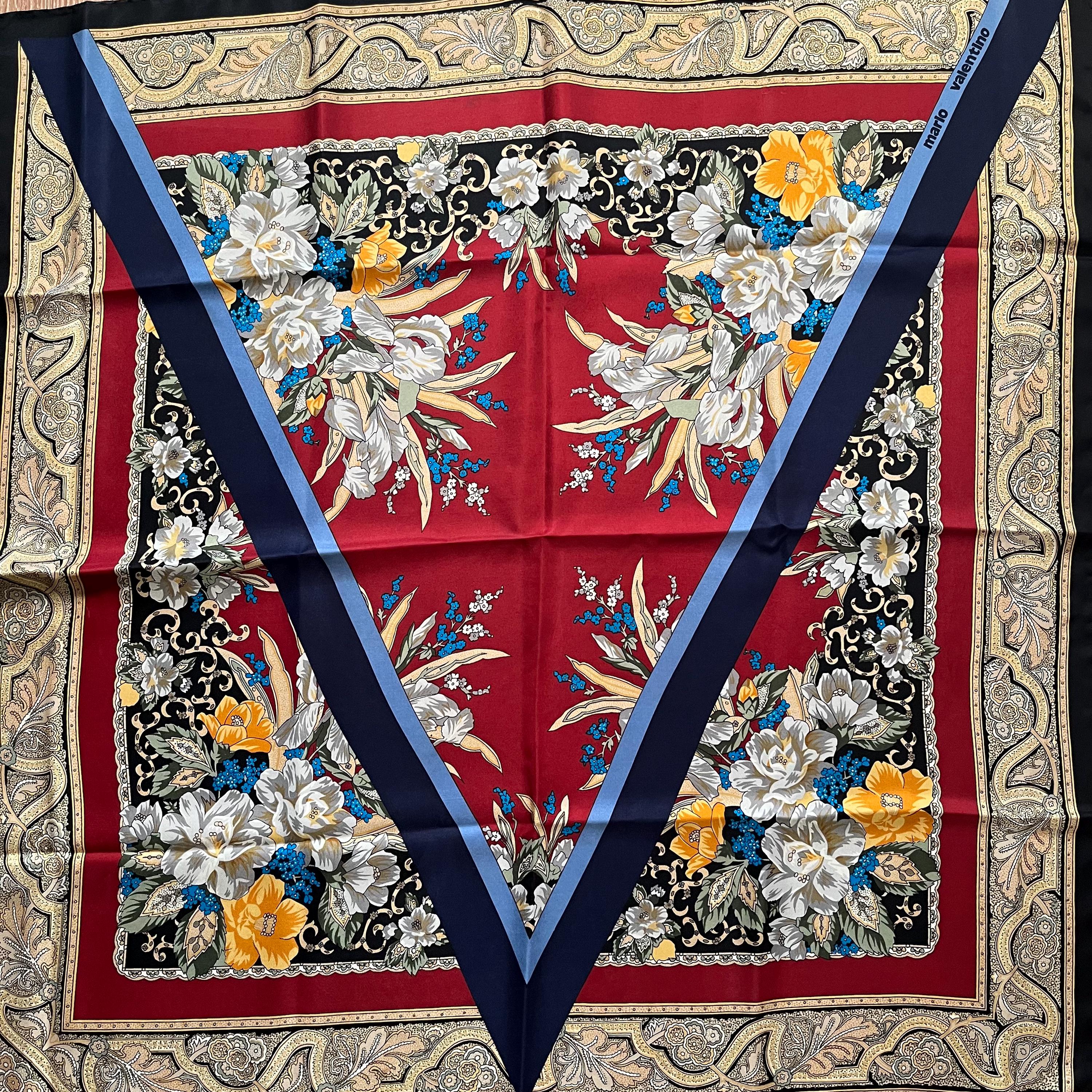 Vintage Mario Valentino Silk Scarf - Etsy