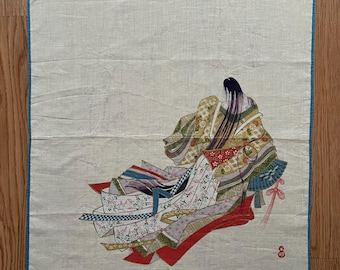 Vintage Japanese kimono / Art Handkerchief
