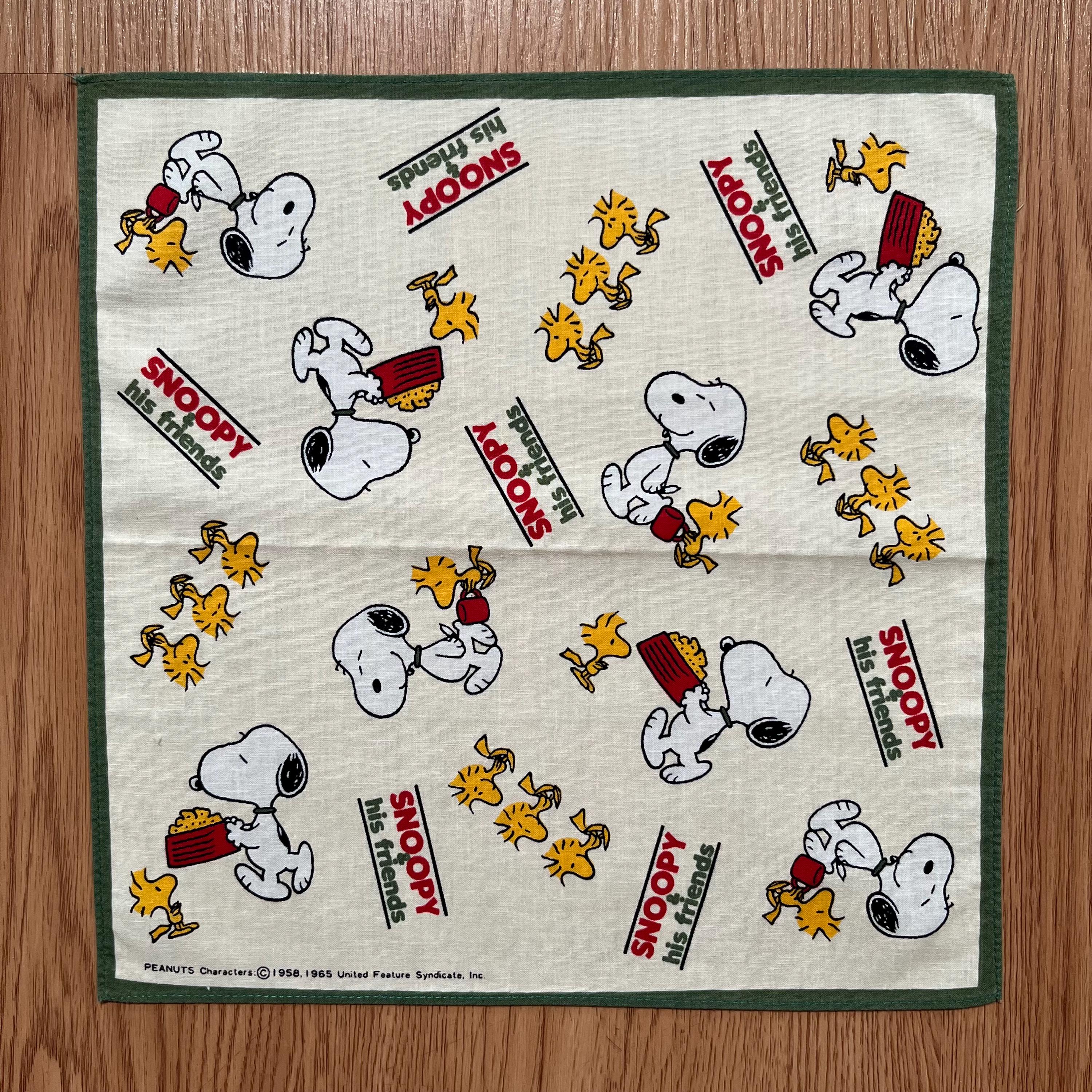 ヴィンテージ90年代スヌーピーと仲間のハンカチ - Etsy 日本