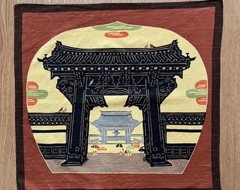 Vintage Torii gate Furoshiki Japanese  Handkerchief