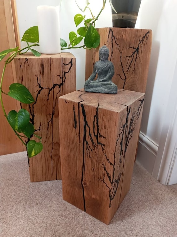 Oak block table online
