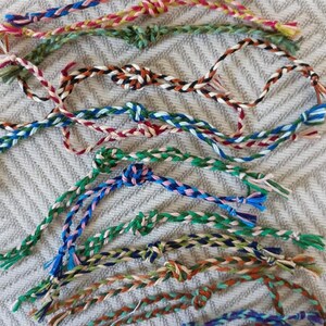 Umbilical cotton cord tie clamp, home birth freebirth supplies, natural cloth tie for newborn 画像 2